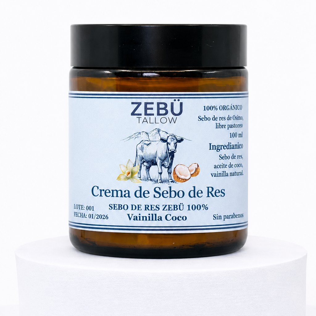 Crema de Sebo de Res + Vainilla y Coco