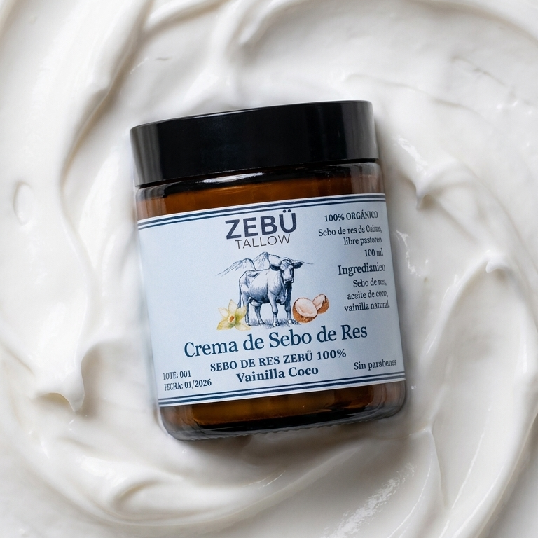 Crema de Sebo de Res + Vainilla y Coco
